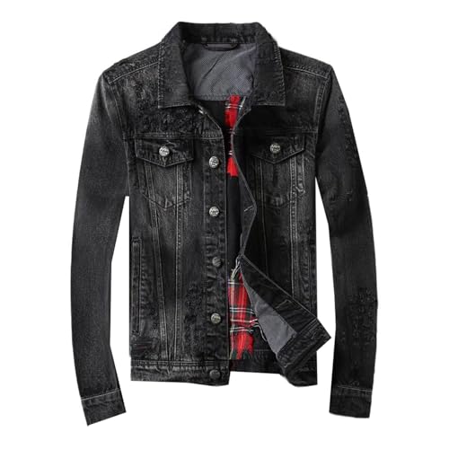 Blouson en jean décontracté veste printemps homme GUOYUXIAO casual outerwear