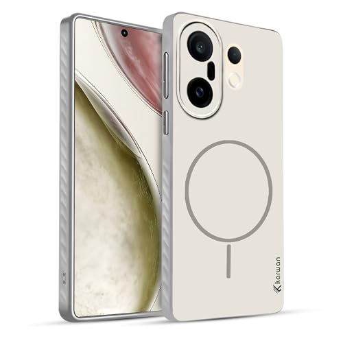Image of KARWAN Slim Shockproof Back Case Cover Compatible with Vivo X200 FE,Dual Layer Armor Protection with Matt Finish, Heavy Duty Cover with Magnetic MagEase Wireless Charging (Grey)