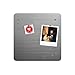 Three by Three Seattle 12 x 12 Inch Metal Frameless Magnetic Bulletin Board with 12 Magnets for Memos, Photos, Lists, and More in Office, Home, or School Décor (Stainless Steel) (32430)