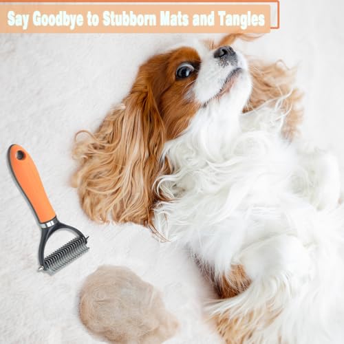 Professional Dematting Comb with 2 Sided 17+9 Precision Teeth | Ideal Deshedding Tool for Long  Short Haired Pets | Dual Holes Nail Clippers for Dogs and Cats for Beginning Trimmers  Cucciolini Doodles Professional dematting comb with 2 sided 17+9 precision teeth | ideal deshedding tool for long  short haired pets | dual holes nail clippers for dogs and cats for beginning trimmers   cucciolini doodles