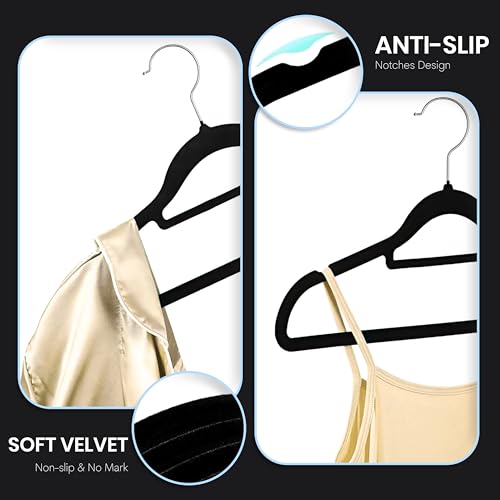 Image of Storite 30 Pack Non-Slip Velvet Suit Hangers