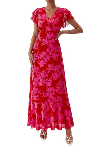 Image of PRETTYGARDEN Womens Summer Boho Floral Maxi Dress