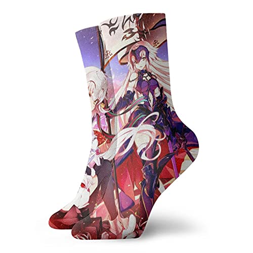 Fatezero Mens Printing Socks Outdoor Sports Short Sock 30 Cm Black