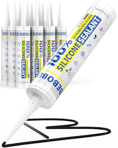 BEBOBLY Black Silicone Sealant 12-Pack