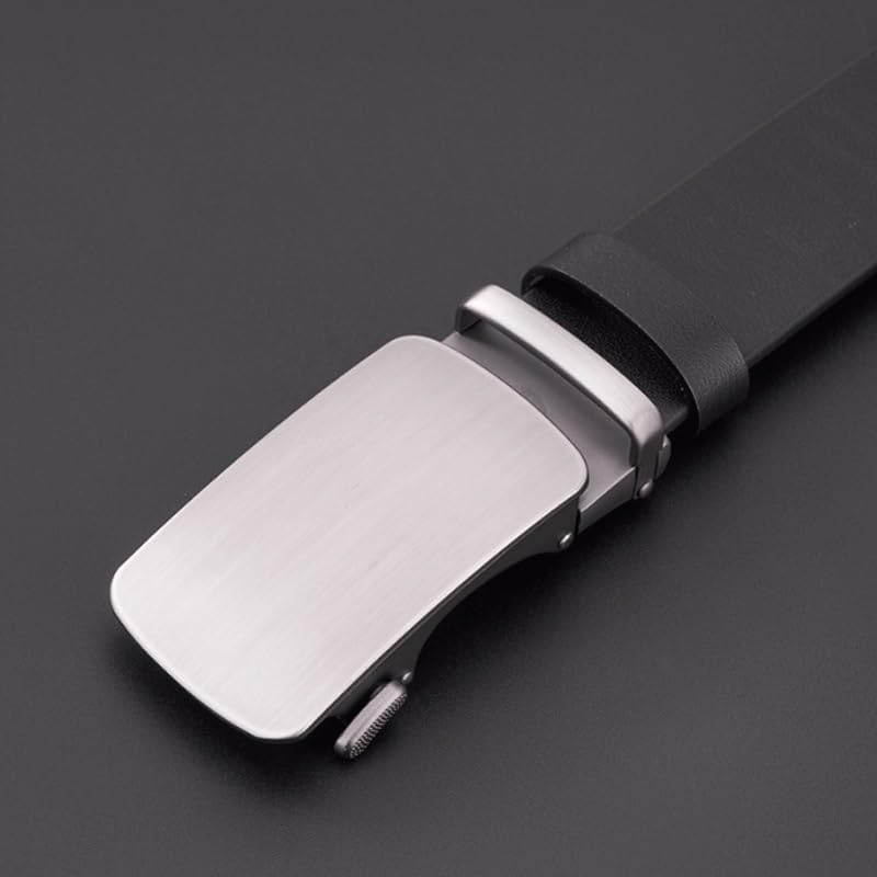 Leather Belt for Men Stylish Versatile Business Alloy Automatic Buckle Waistband image 5
