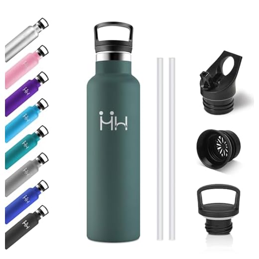 Bottiglia Termica 750ml, Borraccia in Acciaio Inossidabile con Cannuccia, Borraccia Termica a Doppia Parete, Riutilizzabile, Bottiglia senza BPA & Perdite, Termos per Uffici, Viaggio, Campeggio