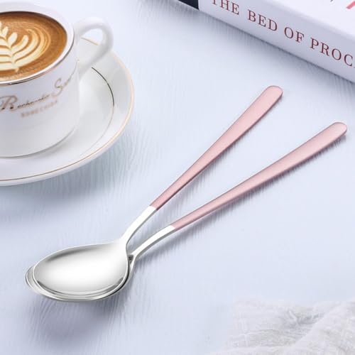 Image of Stainless Steel Dinner /Table Spoons, Silver Elliptical Head, Spoon Set, Length 21 cm (6 Pieces Silver Spoon)