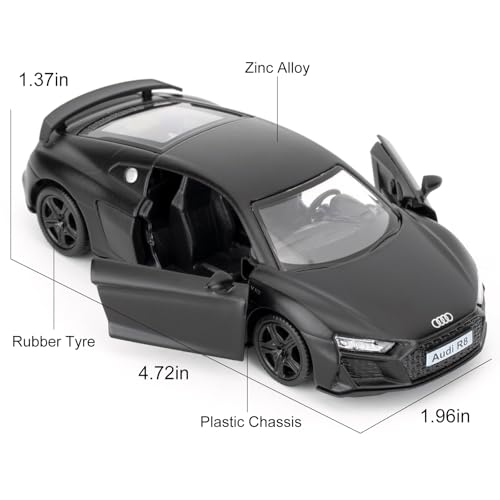 Carro de juguete Audi R8 a escala 1:36 miniatura 2
