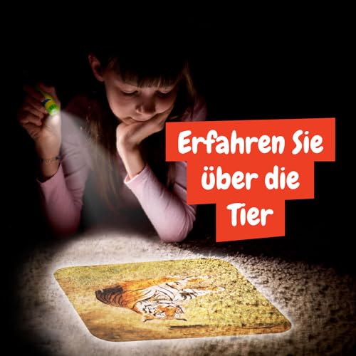 Science4you Tier Taschenlampe für Kinder ab 4+ Jahren - Tierspielzeug: Projektor Lampe mit 24 Bilder und Tier Poster - Tier Geschenk, Wissenschaftliches und Lernspielzeug für 4+ Jähren