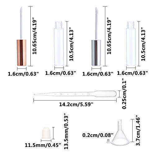 AHANDMAKER Envases Vacíos de Esmalte de Labios, los Kits de Envases de Bálsamo Labial 12 Pieza 2 Botellas de Bálsamo… - Imagen 3