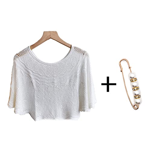 Knit Sun-proof Shawl Wrap for Women Girls Lace Cover Up for Evening Party Dress Wedding Bridal Shawls Knitted Loose Top4