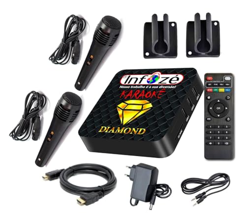 Karaoke 5.500 Canções Memoria lista Pdf celular Com Pontuação 2 mic versão Diamond Infozé Karaoke