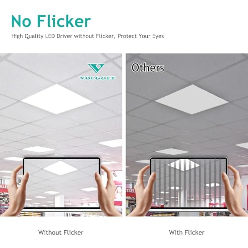 Image of 24-Pack 2x2 LED Flat Panel Light Drop Ceiling Fixture, 3CCT Selectable (3000K /4000K /5000K) & 40W 30W 20W Switchable, 0-10V Dimmable, 100-277Vac, ETL & DLC