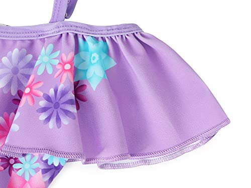 COTRIO Princess Bathing Suit for Girls Swimsuit Floral Ruffle 2 Piece Bikini Set Swimming Suits Off Shoulder Beach Swimwear3