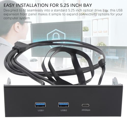 Moyeu de panneau avant à 19 broches USB C et USB A pour PC fixe - 6