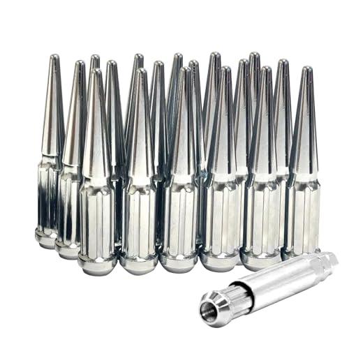 Image of 4.4 inch Spike Lug Nuts (24, Chrome, 9 /16 inch-18)