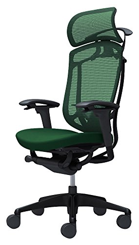 オカムラ オフィスチェア コンテッサ セコンダ 可動肘 エクストラハイバック 座:クッション ダークグリーン CC88MS-FPD5