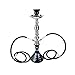 DXP Shisha Hookah 53 cm 2 Manguera Cachimba Narguile agua tubo vidrio fumar negro JYH01