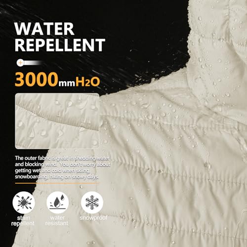 Image of Outdoor Ventures Women's Packable Lightweight Full-Zip Puffer Jacket with Hood Quilted Winter Coat