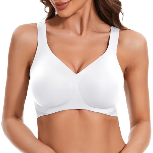Padded Push Up Bra Comfortable Wireless Bra for Women No Underwire Full Coverage Seamless Bra with Support T Shirt Bra