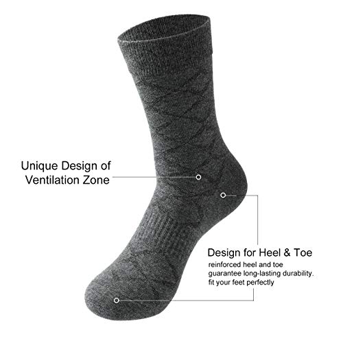 EXTSUD Calzini Uomo Set da 6 Paia Nero Grigio