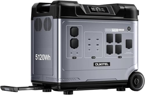 OUKITEL P5000 Pro Estación de Energía Portátil 5120Wh, Generador ...