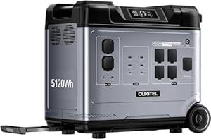OUKITEL P5000 Pro Tragbare Powerstation 4000W, 5120Wh Solar Generator mit LiFePO4-Batterie, APP, 15 Anschlüsse, USV, Portable Power Station für Camping, Wohnmobile, Zuhause