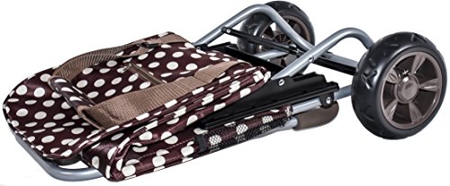 Image of dbest products Trolley Dolly Shopping Grocery Foldable Cart Storage Mom, Brown Polka Dot