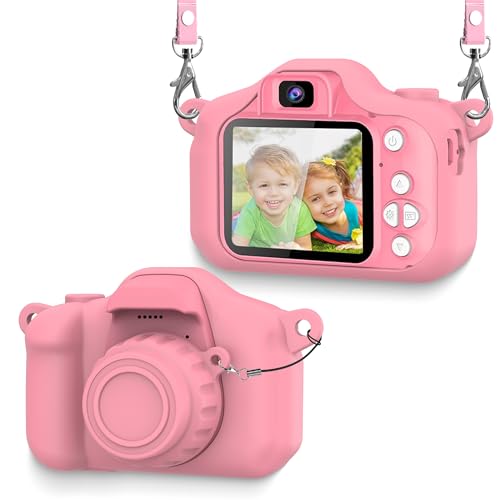 Funda de silicona para cámara Seckton X2 con tapa para lente y correa, color rosa