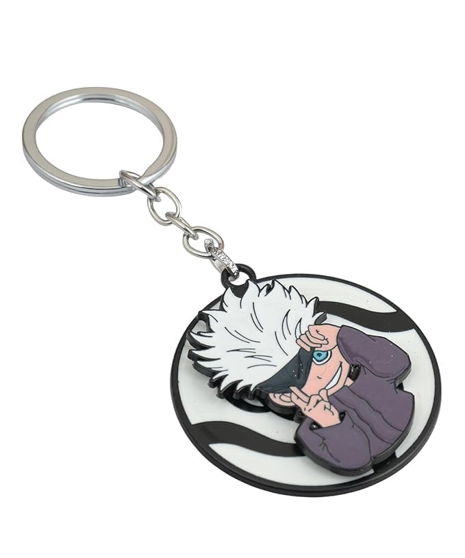 Image of Premium Metal Anime Spinner Keychain | 360 Rotating Fidget Keyring for Bike, Car & Bags | Japanese Manga & Cosplay Action Hero Designs | Pack of 1