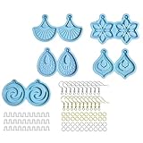 Alipis Molde de Silicona Flexible para Pendientes Diseño de Flores, Adecuado para Manualidades y Bricolaje, Material Duradero para Amantes Manualidades