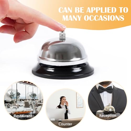 Peslogy Reception Call Bell, Desk Call Bell, 3.3 inch Diameter, Service Bell for Hotel Restaurant, Kitchen, Shop, School - Image 2