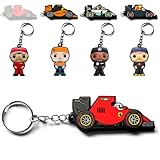 Racing Driver Car Key Chain Keychain Auto Tire Compatible with Formula One F1 Team Fan Gift Accessory (FR Car)