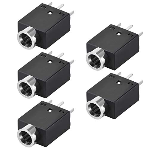 Conector estéreo de auriculares 3.5mm 5 pines uxcell miniatura 1