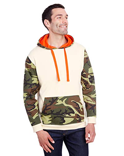Men's Fashion Camo Hooded Sweatshirt S NTRL/ GRN WD/ OR