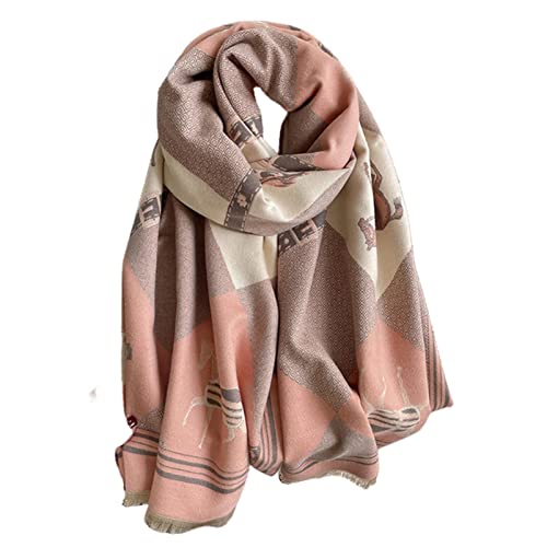 🍓 Prendi queste sciarpe da donna calda e versatile come una sciarpa con stampa di moda a motivi o una grande sciarpa coperta indossabile, sciarpa in cashmere, scialle, sciarpa di mantello, mantello o sciarpa lunga. Sciarpa di peluche facile facile da indossare perfetta per l'autunno e l'inverno.