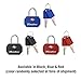 Master Lock 4681TBLK TSA Approved Luggage Lock with Key, 2 Pack, Colors May Vary