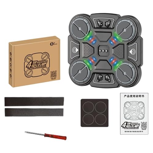 Dispositivo de entrenamiento en caja | Máquina de boxeo musical LED para pared | Entrenador inteligente de habilidades de boxeo para, adolescentes y hombres | Estera de ejercicio de resistencia a los