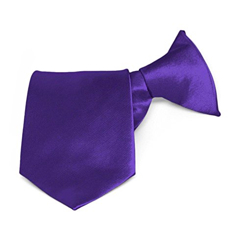Boys' Amethyst Purple Solid Clip-On Tie, 11