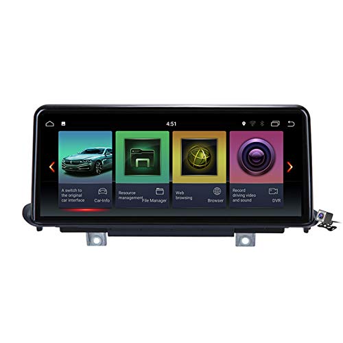 Qualcomm Android 10 GPS Auto Stereo Radio mit 10.25" Touchscreen für BMW X5 F15 X6 2014-2017 Unterstützt CD/Eingebaut CarPlay/Split