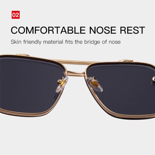 Fashion Classic Square Sunglasses Cool Men Vintage Metal Sun Glasses Women Shades UV4004
