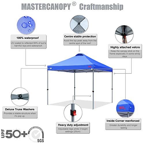 MASTERCANOPY Durable Pop-up Canopy Tent with Roller Bag #TOP19