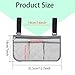 ZCLGOOD Wheelchair Side Bag with Reflective Stripe, Armrest Storage Pouch Organizer, Walker Accessory Pocket for Rollators Mobility Scooters, Gray
