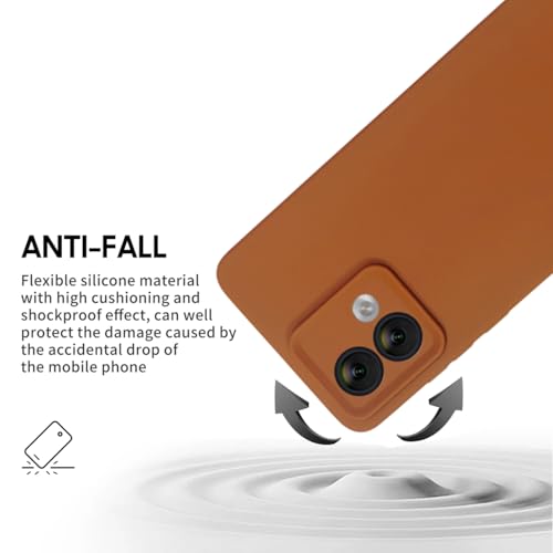 Image of Scalebee Leather Textured Case for Motorola Moto G84 5G, Soft Flexible Matte Finish Back Cover with Camera Protection, Anti-Slip Scratch-Proof Silicon Shell, Brown