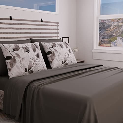 PETTI Artigiani Italiani, Complete Bed Set, Double Sheets, Flower Painting Sheets, Double Bed Set
