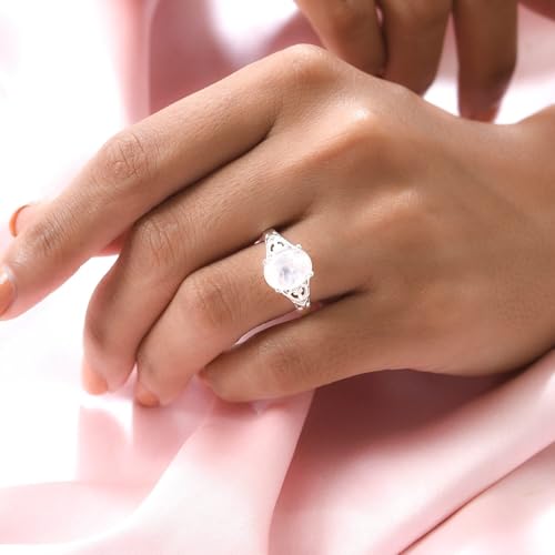 shop lc rainbow moonstone ring 925 sterling silver wedding women birthday gifts for women