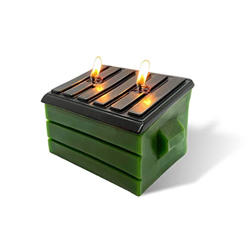 Bougie de feu à ordures grande en cire de paraffine non parfumée pour adulte