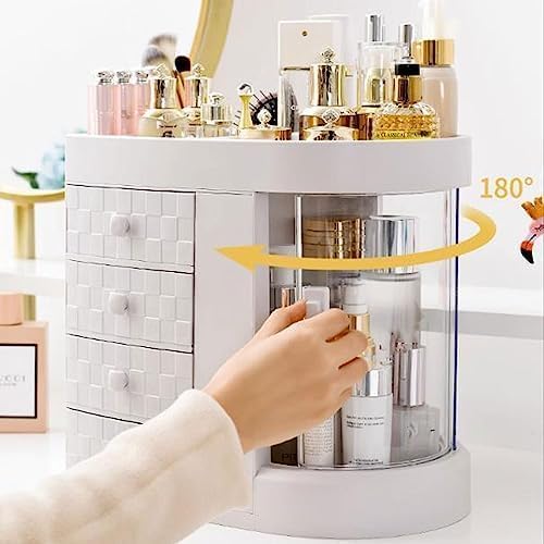 Makeup Storage Organizer Makeup Box Makeup Organiser Storage Display Box Plastic Makeup Organizer With Drawers,Perfume Display Case(Color:default)