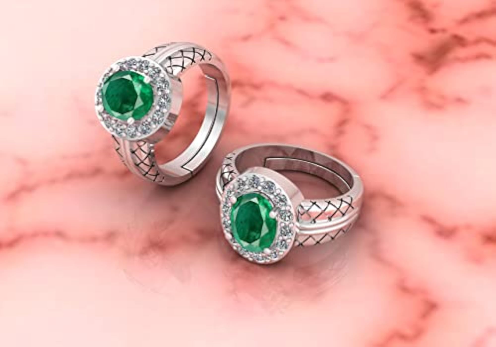 Certified Emerald Green Adjustable Ring, 6.00 Ratti