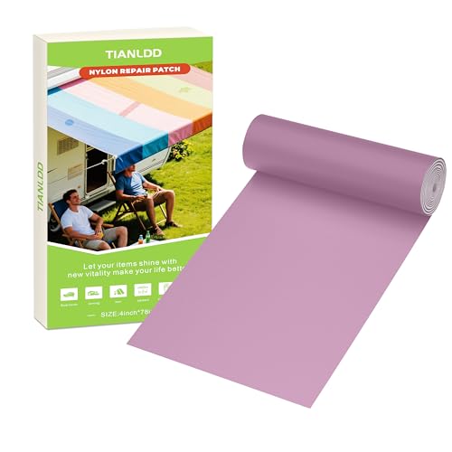 TIANLDD 4x78in Waterproof Repair Tape for Boat Covers,Tents,Tarp,RV Awning，Fabric Repair Tape(Purple)